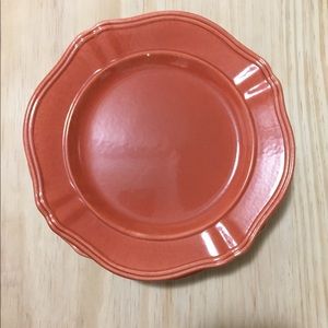 Set of 7 Salad Plates. Threshold. Coral